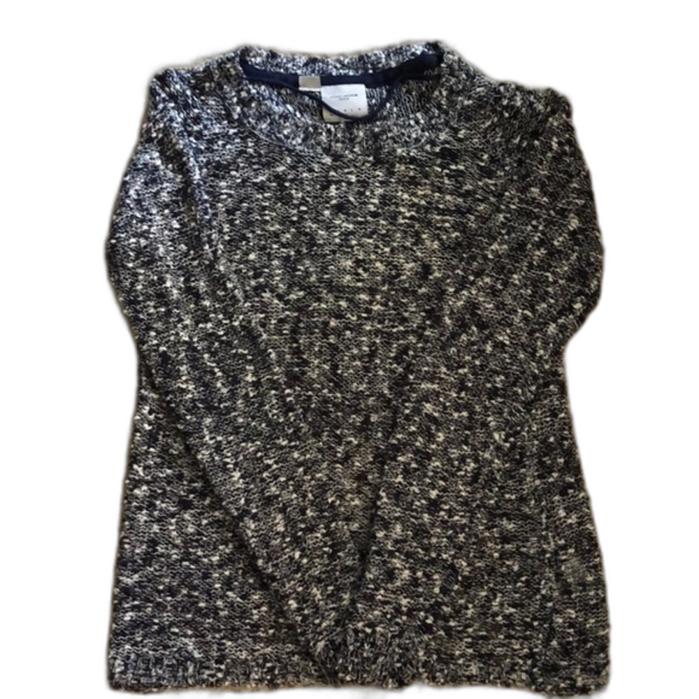 Navy/White Open Weave Sweater by Vero Mode XS